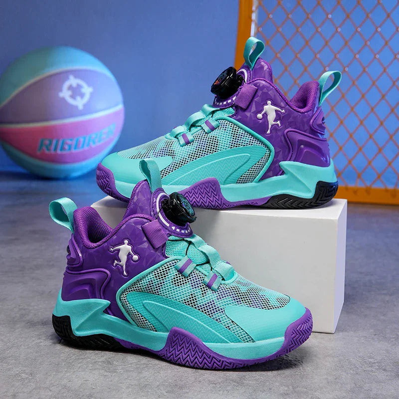 New Children's Basketball Shoes Mesh Breathable Sports Shoes For Teenagers Non-Slip Wear-Resistant Basketball Sneakers Kids