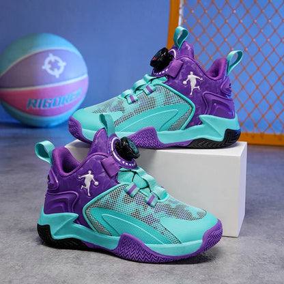 New Children's Basketball Shoes Mesh Breathable Sports Shoes For Teenagers Non-Slip Wear-Resistant Basketball Sneakers Kids