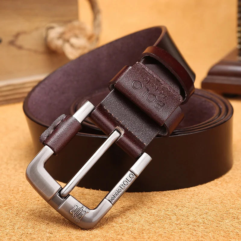Famous Luxury Brand Designer Belts for Men Original Real Genuine Leather Belt Alloy Pin Buckle Men's Waist Straps for Jeans Belt