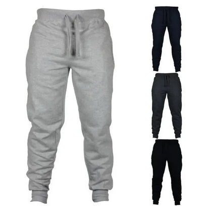 Autumn and winter Men Warm Casual Pants Fitness Sportswear Tracksuit Bottoms    Trousers Black Gyms Jogger Pants