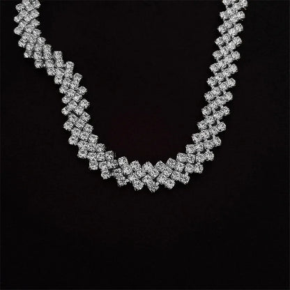 Heart Shape Pendant Necklaces Silver Color 5A Cubic Zirconia Minimalist Style Clavicle Chain Women And Girl Jewelry