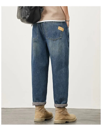Summer Micro-cone Straight Jeans for Men Loose Comfortable and Versatile Casual Teenager Trendy Retro Trousers jeans for man
