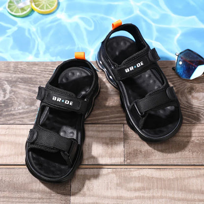 A pair of children's summer open-toe sandals, air-cushioned shock-absorbing and rebound outdoor beach shoes, sizes 32-42,TL-1921
