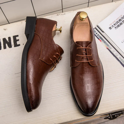 Mens Leather Designer Brand Casual Classic for Men Smile Breathable Office Loafers Formal Business Footwear Dress Shoes Flats 48