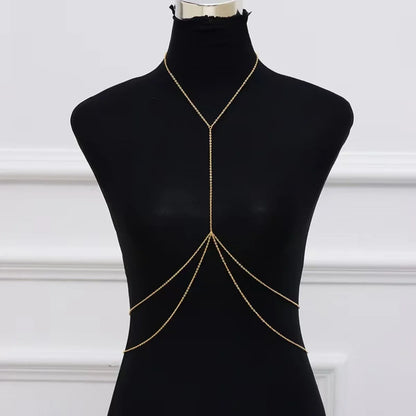 Trendy Cross-Body Body Chain ✨ Sexy Minimalist Integrated Link Jewelry – Versatile Fashion Accessory & Gift for Women
