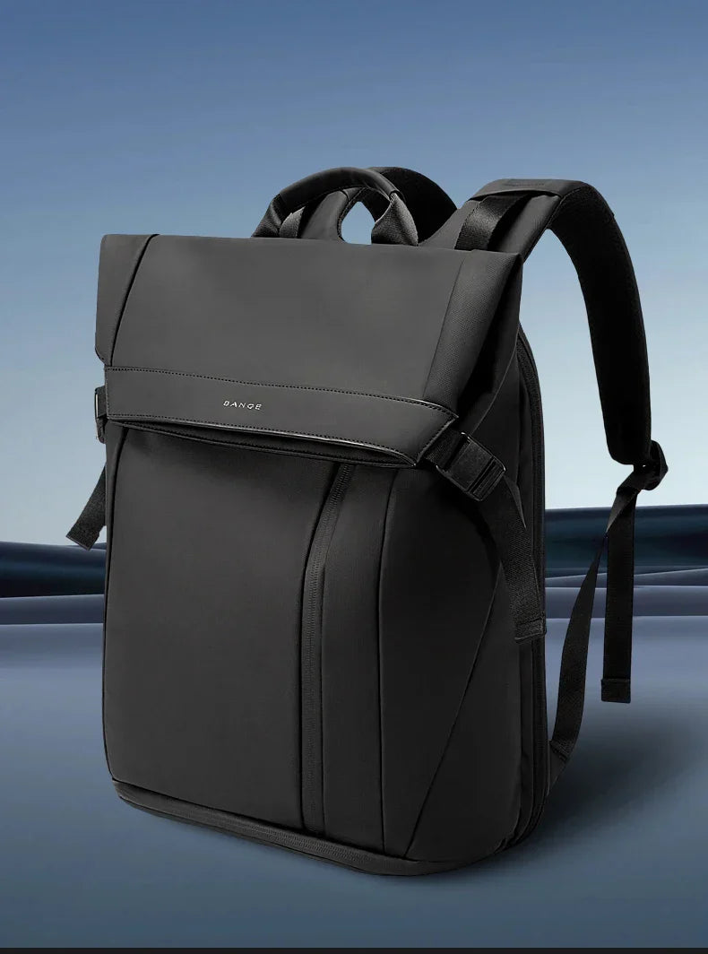 Men Fashion Backpack 15.6 inch Multifunctional Waterproof Backpack Daily Travel Bag Casual School Rucksack with Buckle