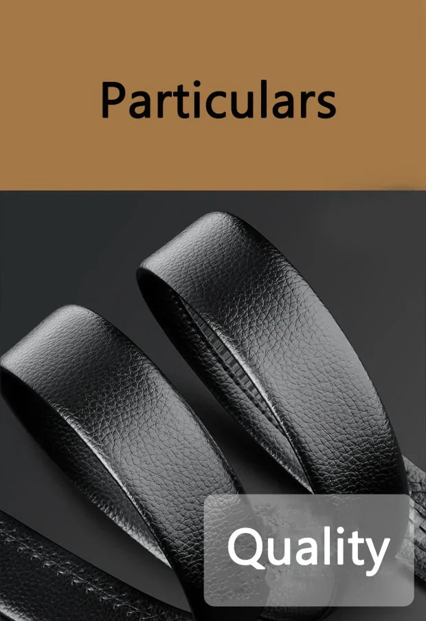 New Men's Belt Casual Fashion Automatic Buckle Business Leather Belts For Men Jeans High Quality Strap Ideal Gift Choice