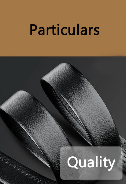 New Men's Belt Casual Fashion Automatic Buckle Business Leather Belts For Men Jeans High Quality Strap Ideal Gift Choice