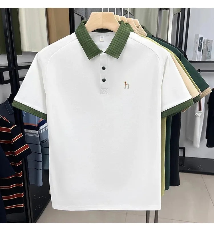 Luxury brand men's short sleeve polo shirt summer fashion hot selling original dog embroidery boutique top golf casual T-shirt