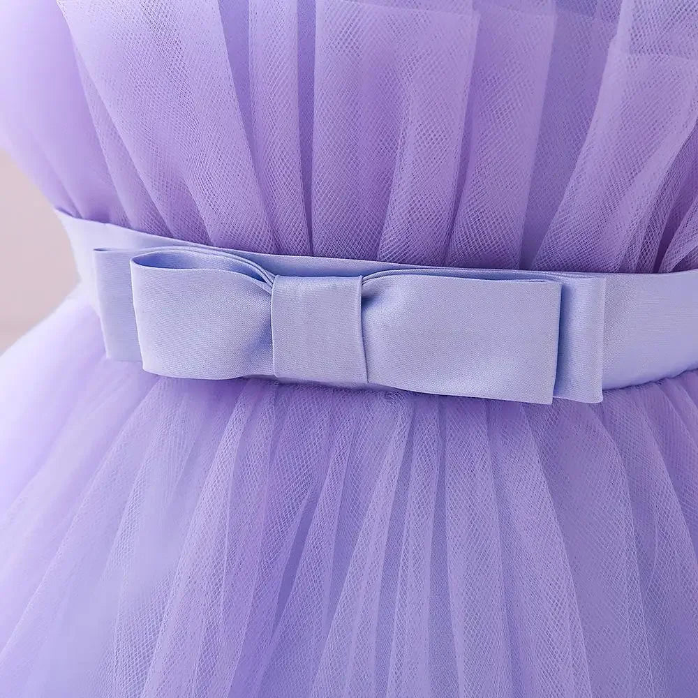 Baby Yellow Dress For Girls Kids Wedding Bridesmaid Dresses Toddler Tulle Birthday Princess Party Dress Infant Outfits Vestidos