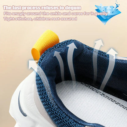 Boys' Summer Mesh Breathable Sneakers Anti-Skid Outdoor Tennis Shoes for Children Sport Running Size 28-39