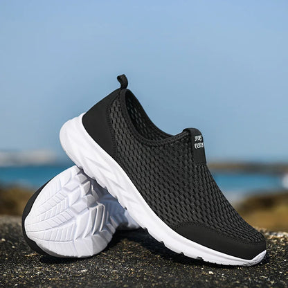 Men Shoes Sneakers Brand Man Casual Flats Shoes Loafers Slip on Male Mesh Big Size 48 Breathable Spring Autumn Summer 2024