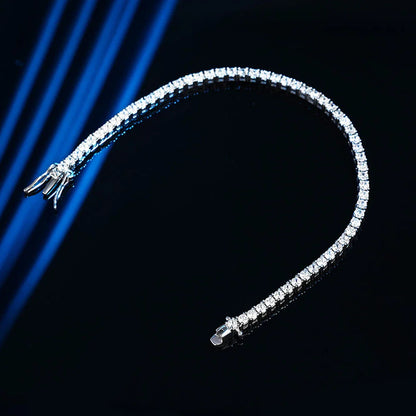 each 0.06ct 2.5mm Full Moissanite Diamond Tennis bracelet For Women S925 Silver Chain Party Sparkling Fine Jewelry Gift