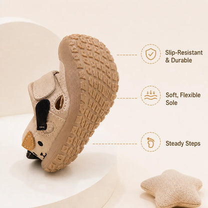 PU Leather Summer Sandals For Children Cute Dog Boy's Girl's Sandals Anti-slippery Ergonomics Barefoot Sandals For Children