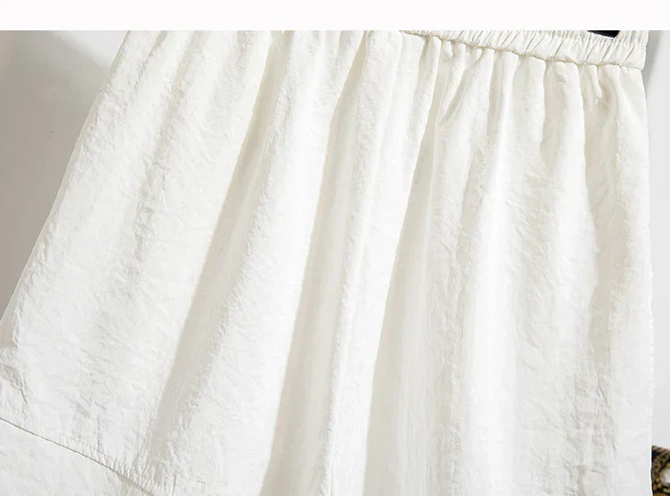 Plus Size Summer Shorts For Women 2025 Summer Ice Silk Drawstring Large Size Loose Shorts Women Korean Streetwear Shorts Female