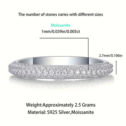 D VVS1 All Moissanite Ring GRA Certified Lab Diamond s925 Sterling Silver 18k White Gold Engagement Rings for Women Man