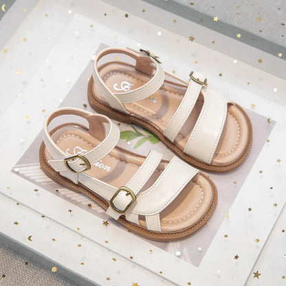 Children's Summer Sandals Hollow-out Woven Fashion Girls Beach Sandals Simple Fashion Kids Causal Flats Shoes Size 26-36