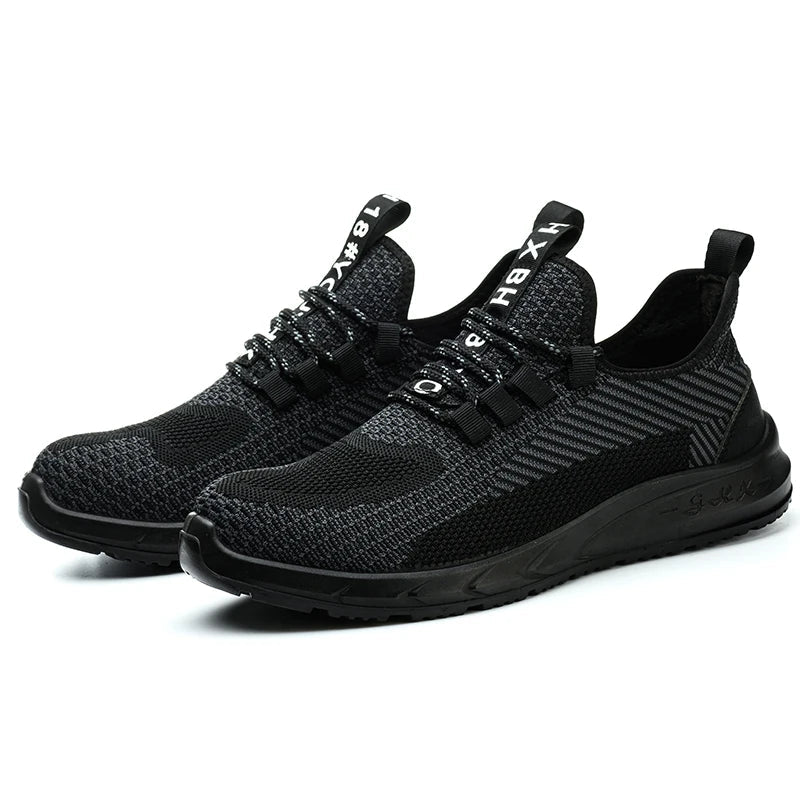Anti-smash Men Steel Toe Work Shoes Lightweight Breathable Work Sneaker Indestructible Protective Boots Non Slip Work Shoes