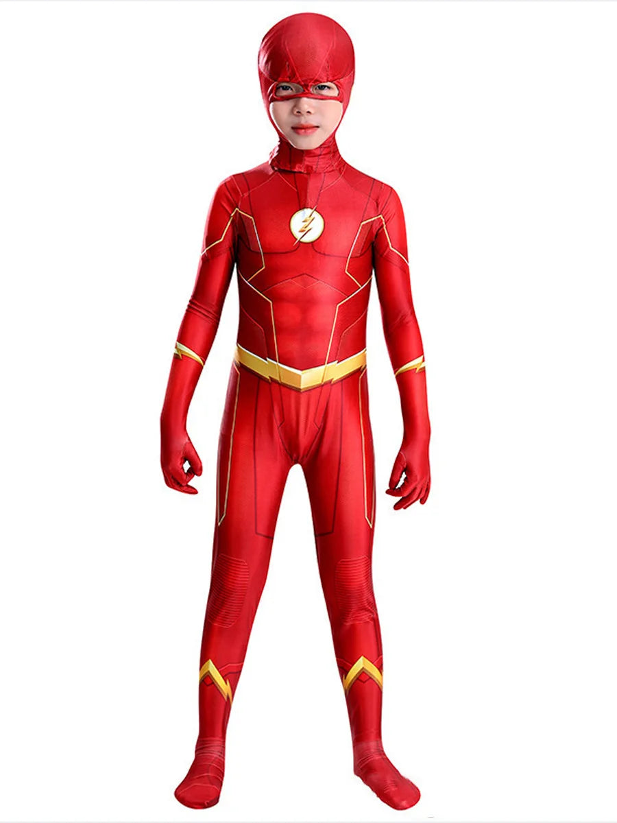 Halloween 3D  Costume Spandex Costume Superhero Luxury Bodysuit Adult Kids Bodysuit Cosplay Superhero Flash Bodysuit