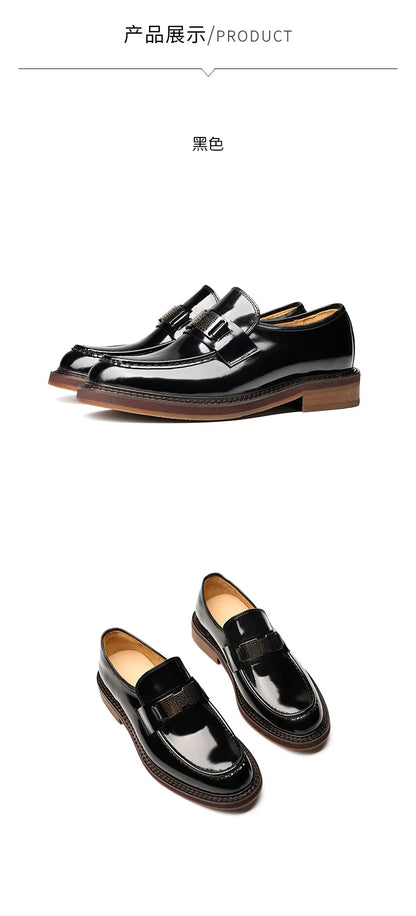 Leather Men Formal Shoes Luxury Brand 2025 Men's Loafers Dress Moccasins Breathable Slip on Brown Driving Shoes Plus Size 37-45