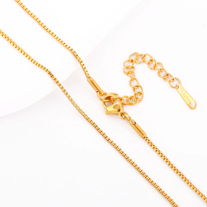 5pc 18K Gold Color PVD Plated Stainless Steel Cuba Cross O Ripple Twisted Chain Necklace Adjustable Chain DIY Necklace Wholesale