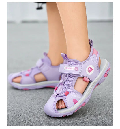 Children's Sandals Boys Girls Breathable Summer Sport for Outdoor Beach Shoes Anti-collision Comfortable Walking Sandalies