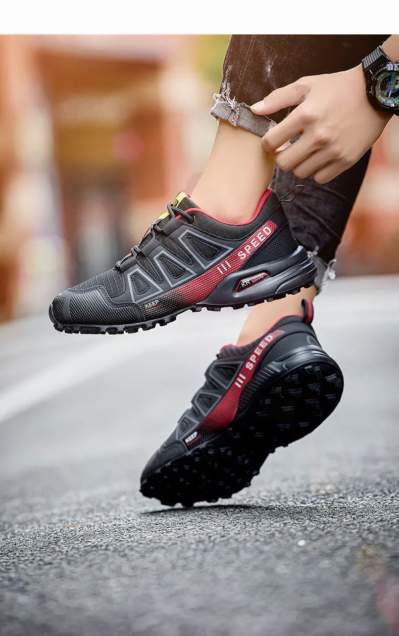 Men‘s Waterproof Hiking Shoes Outdoor Trainers Lace-up Climbing Shoes Women Trekking Sneakers Anti-slip Hunting Tactical Sneaker