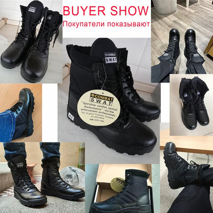 Men's Boots 2026 New Tactical Boots Special Force Desert Combat Boots Men Work Shoes Outdoor Hiking Ankle Boots