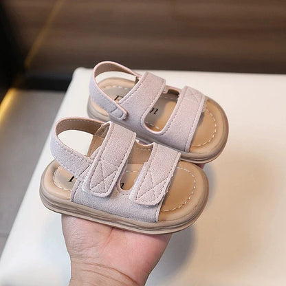 Summer Kids Sandals Boys Beach Sandal Baby Boy Shoes First Walkers Soft Bottom Solid Color Girls Sandals