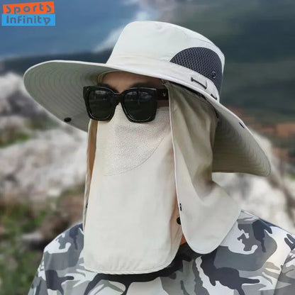 Men Sunshade Hat Big Eave Sunscreen Caps Outdoor Sports Sun Protection Hat