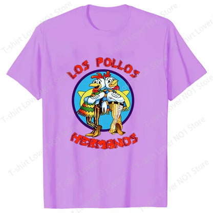 Summer Men's Short Sleeved  Breaking Bad LOS POLLOS Chicken Brothers Printed Casual T-shirt for Women Men High Quality t shirts