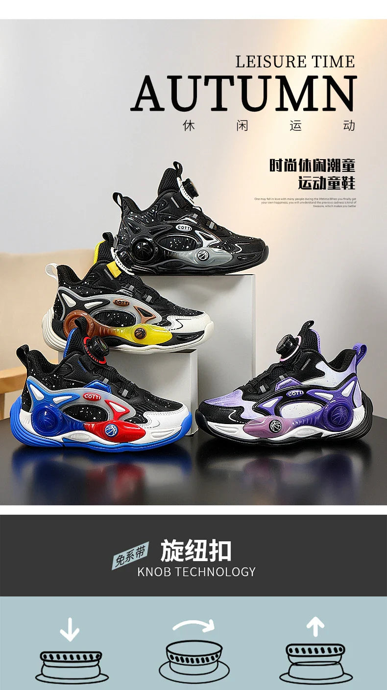 Children‘s Basketball Shoes Non-slip Waterproof Basketball Training Sneakers Boys Girls Cushioned Athletic Shoes Running Shoes