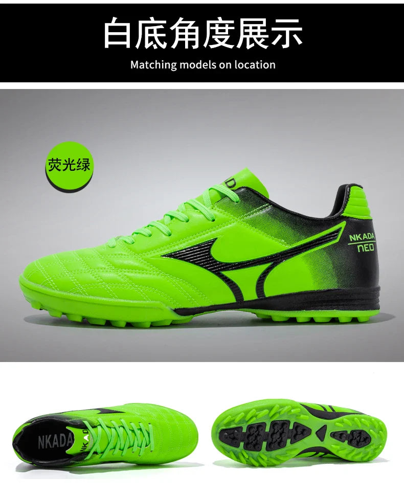 Hot Sale Youth Long Nail Soccer Shoes Children Students Large Size Broken Nail Soccer Shoes Unisex Training Shoes 35-45#