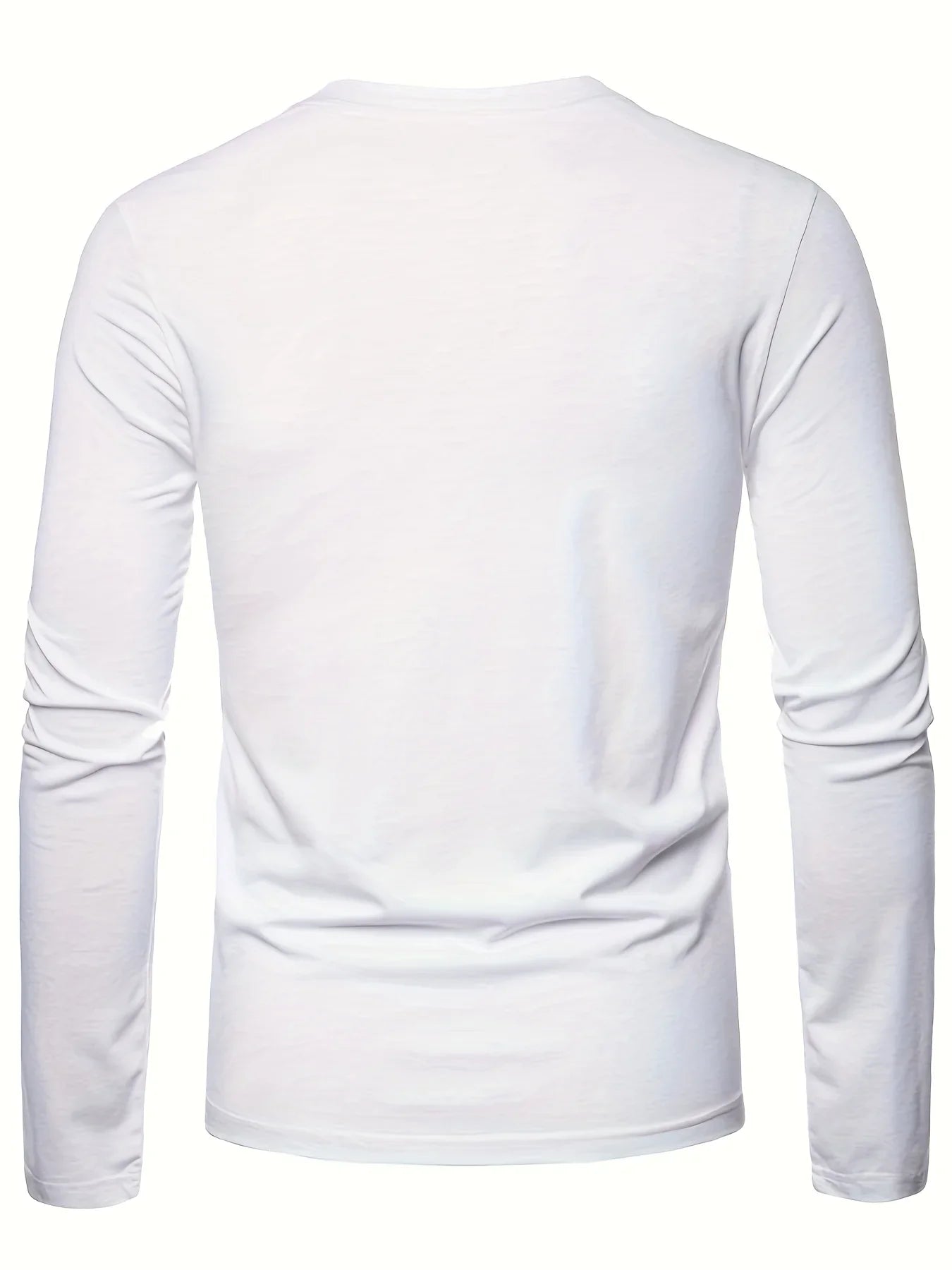 Fashionable California Pattern Print Men's 100% Cotton Loose and Comfortable Sports and Leisure Round Neck Long Sleeve T-shirt