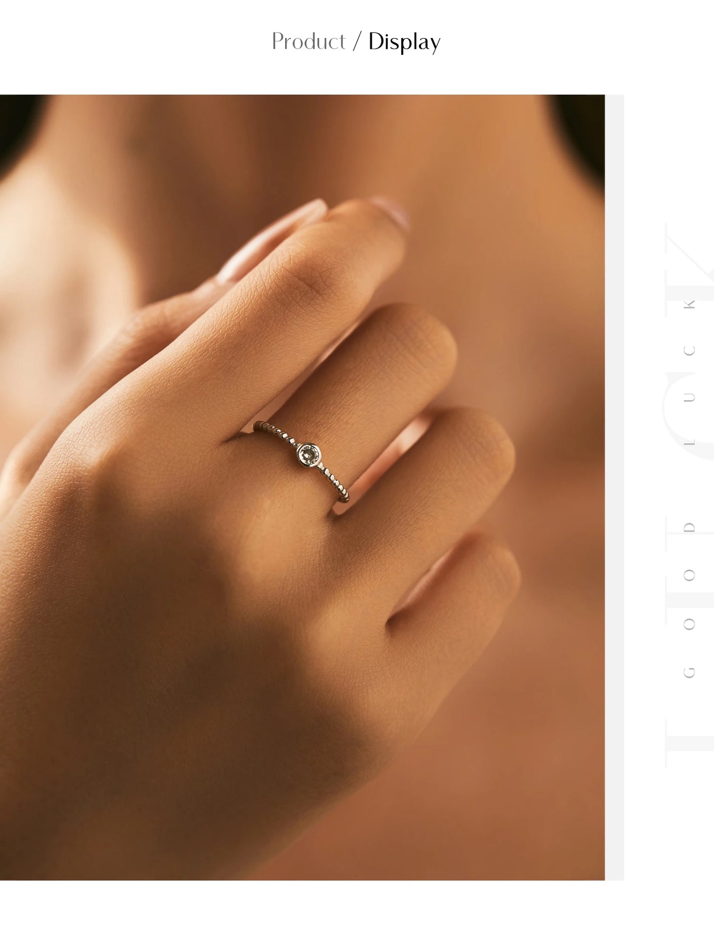 Bezel Setting Moissanite Ring 925 Sterling Silver Beads Trendy Stackable Finger Rings For Women Lab Diamond Jewelry