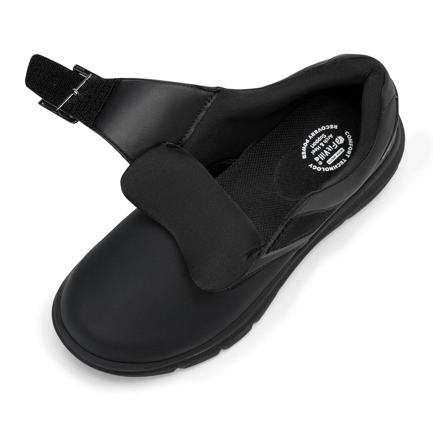 Sapatos masculinos de couro, sapatos largos para pés inchados, sapatos masculinos diabéticos para caminhada, para negócios e caminhadas ao ar livre
