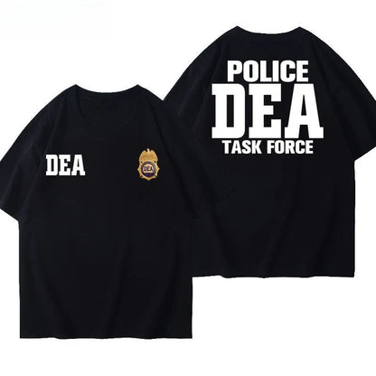 DEA US Federal Interdiction Agency T-shirt Breaking Bad American Police Fan Identification Suit Black Cotton Short Sleeves
