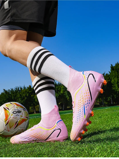 Soccer Shoes FG/TF Man Outdoor Training Football Boots Woman Sneakers Ultralight Non-Slip Sport Turf Soccer Cleats Large Size