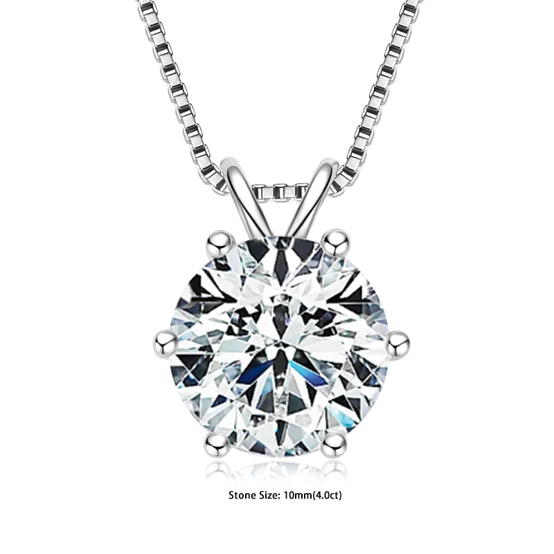 Pendant Necklaces S925 Sterling Silver Solitaire Necklace Chains For Women Jewellry Gifts