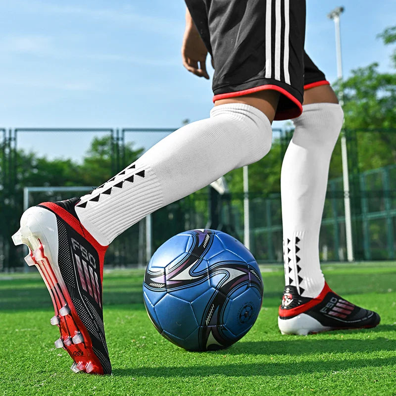 NEW Without-lace F50+ Mens Soccer Shoes Boys Training Non-Slip Turf Soccer Cleats TF/FG Football Sneakers Chuteira Campo 35-45
