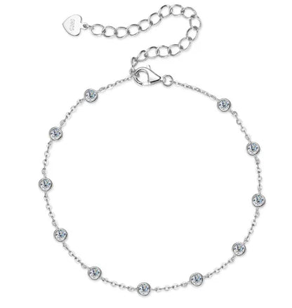 D VVS All Moissanite Tennis Bracelet 4mm 2.4ct Lab Diamond Wedding Fine Jewelry 925 Sterling Sliver Bracelets for Women