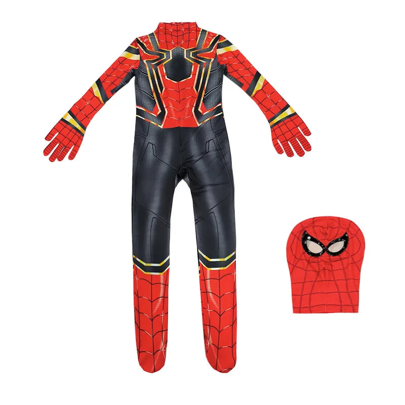 2025 New Spiderman Cosplay Fantasy Costumes Jumpsuit for Boys Girls Miles Morales Superhero Halloween Carnival Zentai Bodysuit