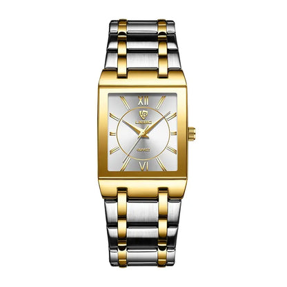Luxury Golden Quartz Wristwatches For Female Girl Male Fashion 30m Waterproof Women Ladies Mens Watches Relogio Feminino