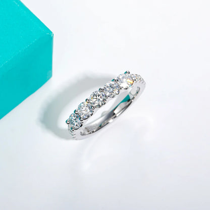 4mm D Color Moissanite Wedding Band Ring 925 Sterling Silver 18K Gold Plated Promise Band Rings Jewelry Gifts
