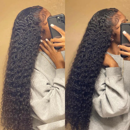 34 36inch Hd 13x4 13x6 Curly Wigs Deep Wave Frontal Wig Brazilian Curly Human Hair Wig Loose Water Wave Wig For Women