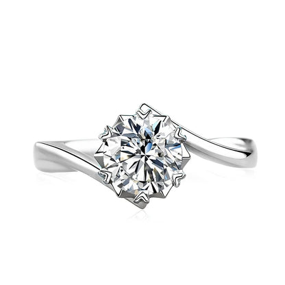 Black Pink Moissanite Women Rings S925 Sterling Silver Jewelry For Wedding Engagement Ring With Certified Women's Ring