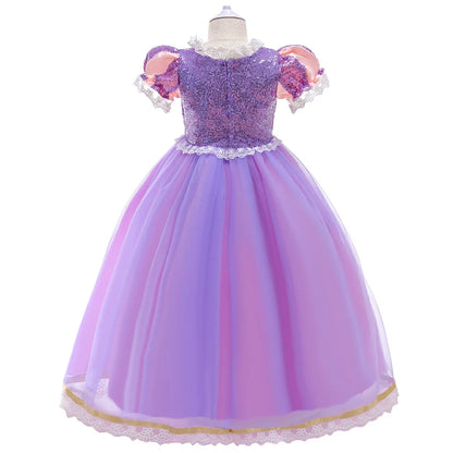Rapunzel Halloween Costume for Girls Carnival Cosplay Kids Clothes Party Birthday Princess Dress Lace Wedding Christmas Costumes