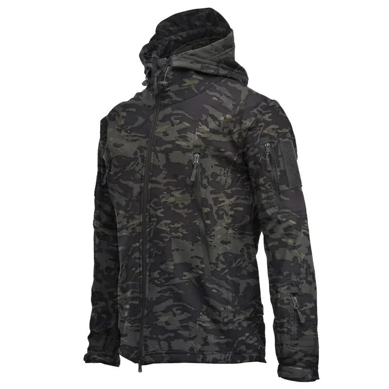 Military Waterproof Jacket Men's jacket Outdoor Soft Fleece Women's Windproof Breathable Thermal Hooded Suit Jackets