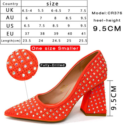 Nigerian Heel Party for Women Yellow Shoes and Bag Set Rhinestone Handbag Italian Design Wedding