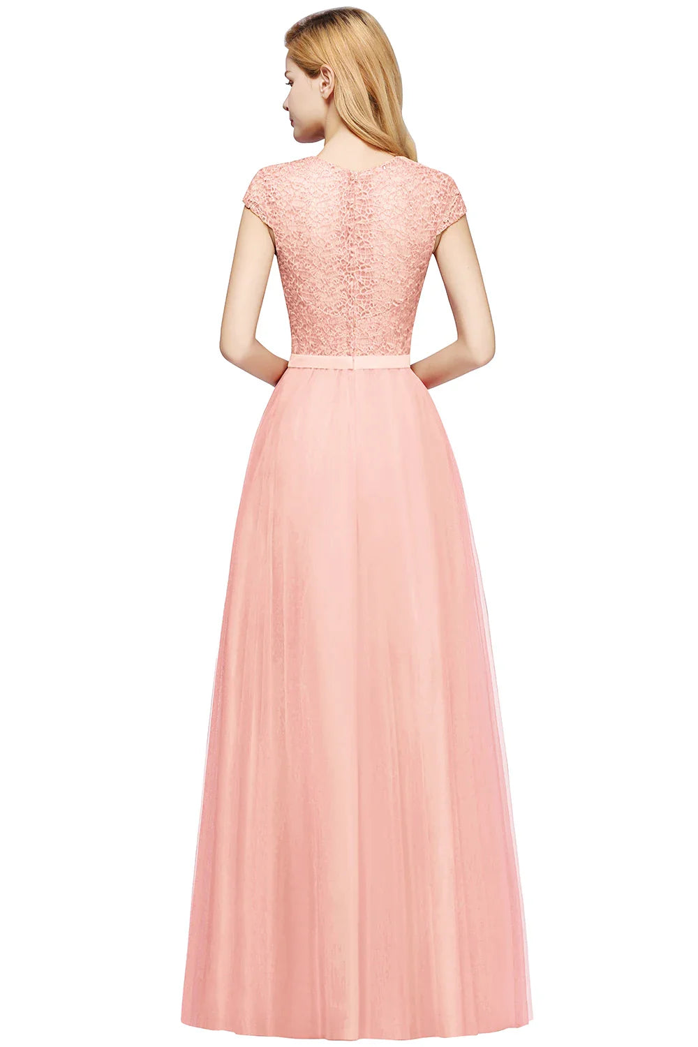 Pearl Pink Chiffon Lace Bridesmaid Dresses Sweetheart Long Evening Gowns With Sashes Formal Occasion Party Prom Vestido De Festa